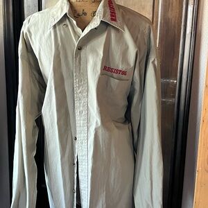 Resistol Men's Casual Button Down Shirt - Gray